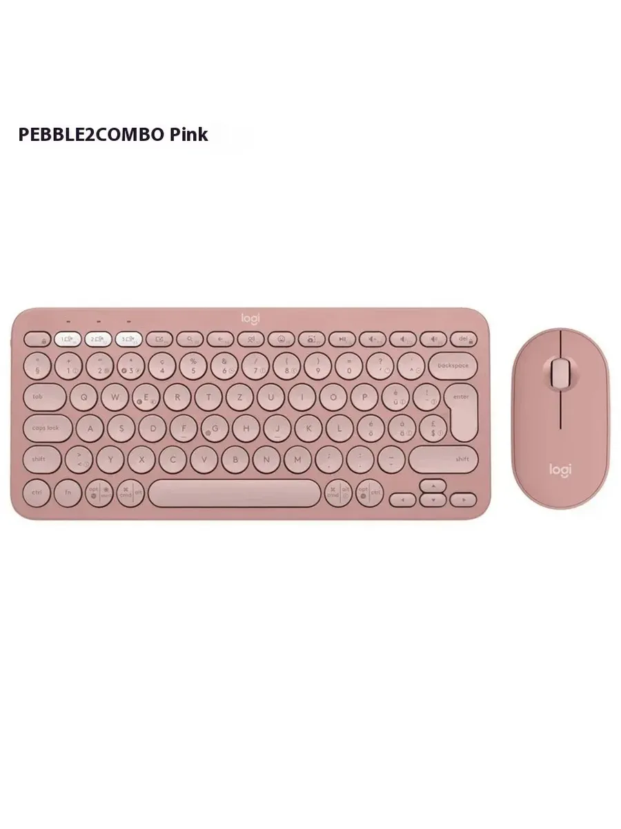 Pebble 2 Беспроводная клавиатура и мышь Розовый, Pi LOGITECH 1122031848 купить в интернет‑магазине Wildberries