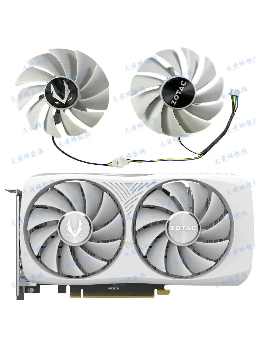 HZDO Охлаждающий вентилятор для видеокарты ZOTAC RTX4060 8GB
