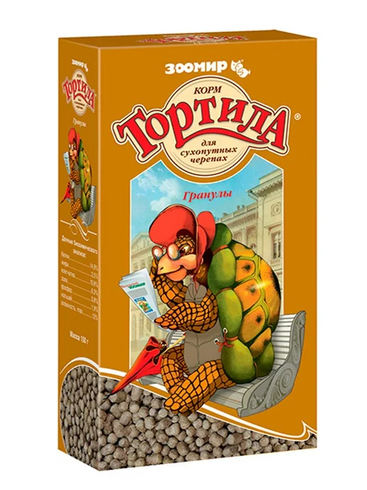 Зоомир (зоотовары) Корм гранулы Тортила для сухопутных черепах 150 г, 150 г