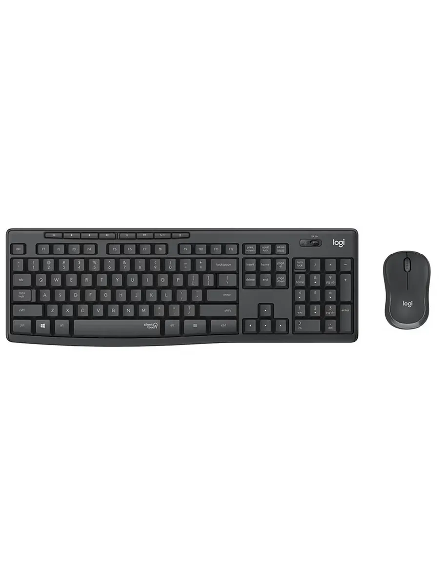 LOGITECH Беспроводная клавиатура и мышь SilentTouch 2.4G Чер