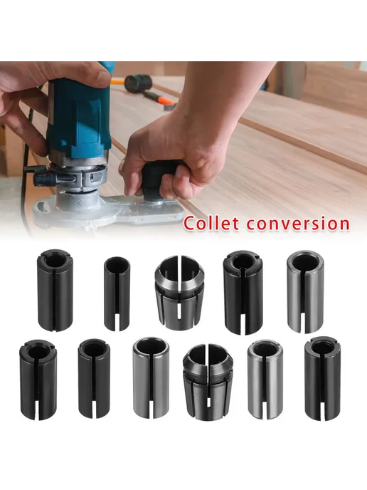 Нет бренда Запчасть для фрезера Makita MT3600 цанговая гайка 12-6, вариант, фото 3