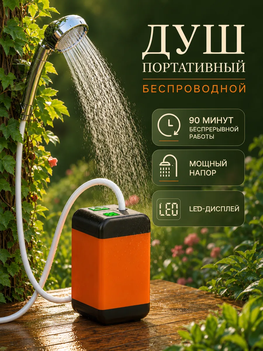 Душ портативный для дачи походный