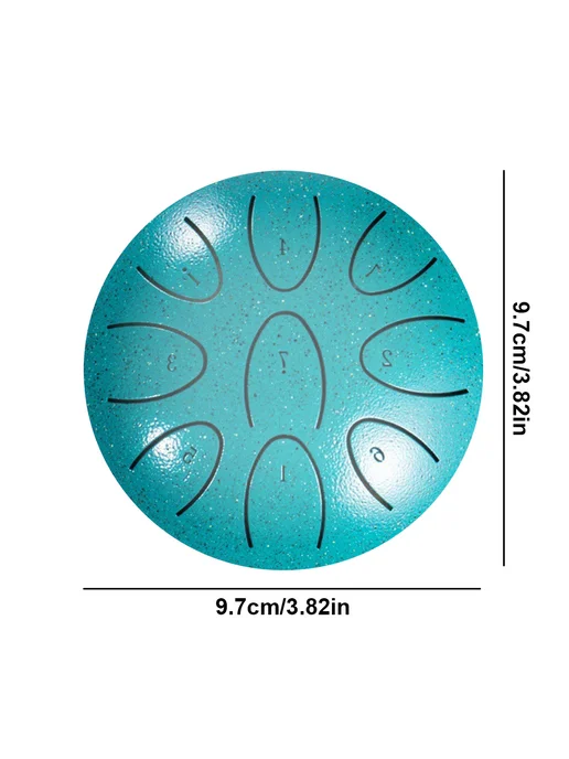 Духовой Steel Tongue Drum 4 дм, 9 нот для медитации, зеленый, фото 2