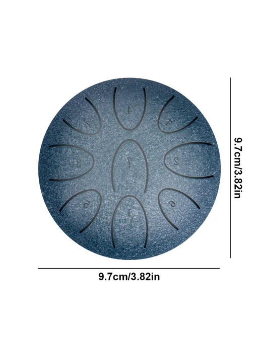 Духовой инструмент 4'' Steel Tongue Drum 9 нот для йоги, мед, вариант, фото 2