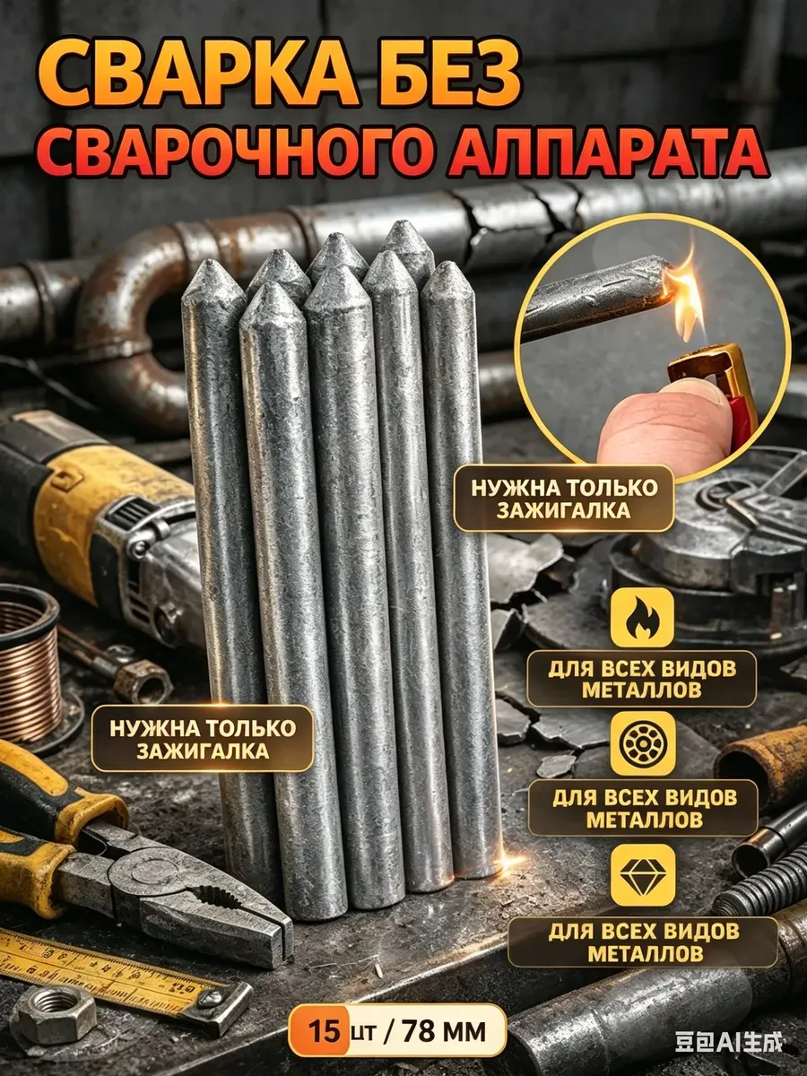Сварочный карандаш 15 шт для пайки алюминия меди нержавейки