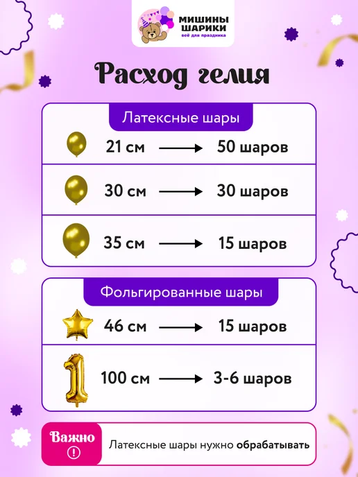 Мишины Шарики Большой баллон с гелием для воздушных шаров, вариант, фото 3
