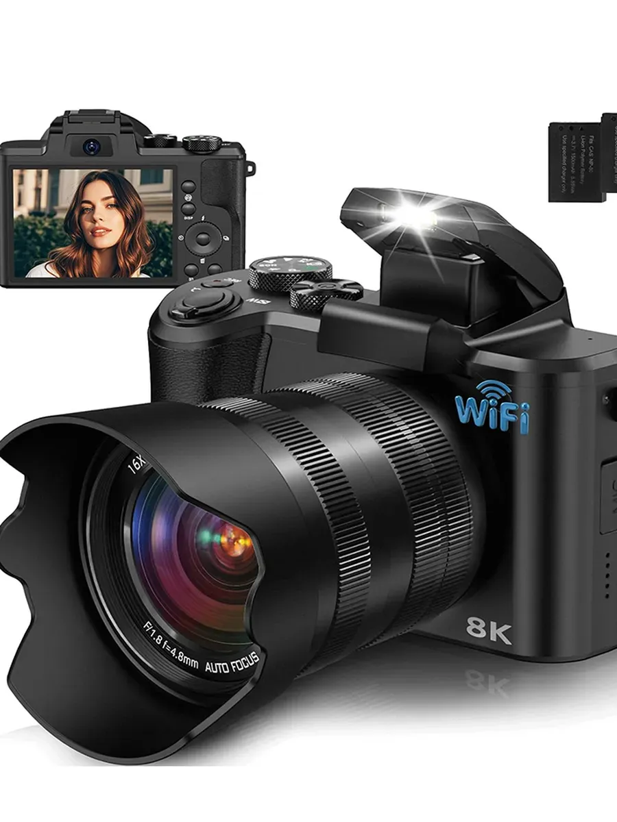 8K зеркальный фотоаппарат, 16X зумом зеркальная камера