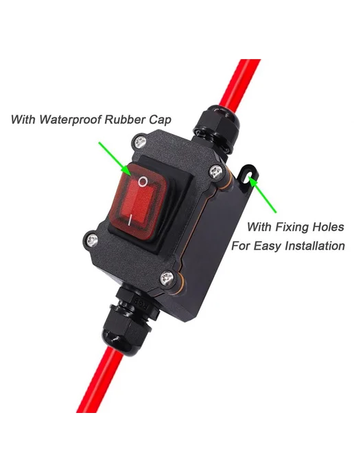 DC12V Встроенный Проводной Переключатель DC12-24V DPST Двухс, вариант, фото 3