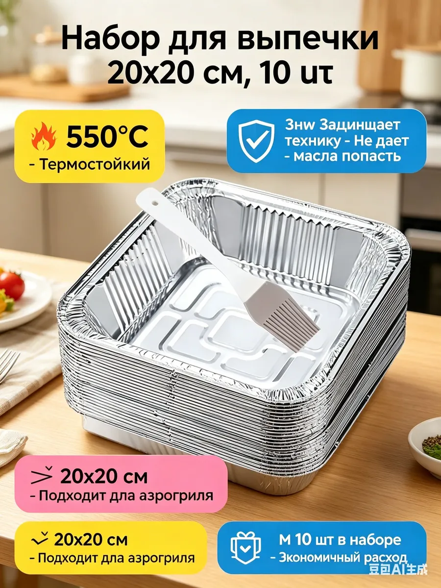Набор для выпечки, 20 см х 20 см, 10 предм.
