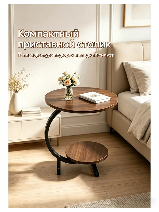 Журнальный столик для кальянных вечеров с друзьями, коричневый, фото 4