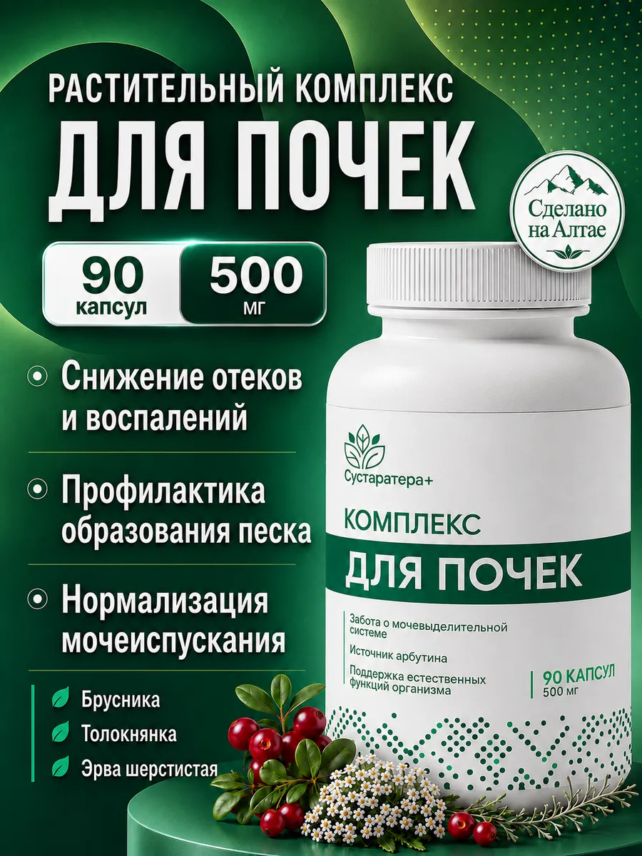Для почек с брусникой - поддержка мочеполовой системы