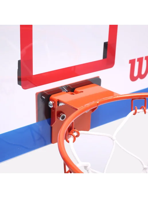 Wilson Баскетбольное мини-кольцо + мини мяч NBA DRV Hoop Clear, синий, фото 3