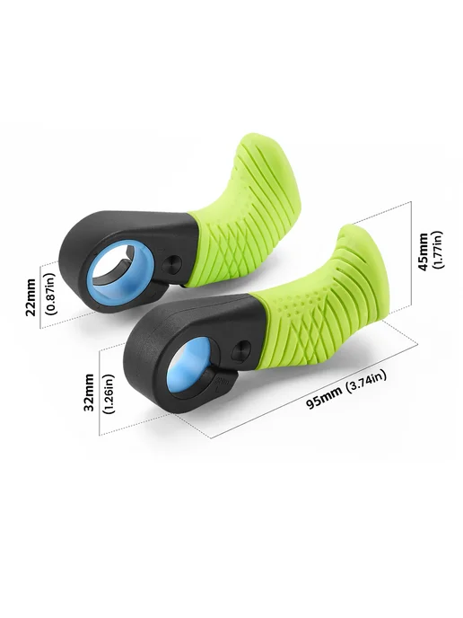 Грипсы для MTB Thumb Support эргономичные зеленые, зеленый, фото 8
