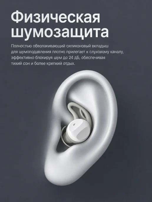 SONICNEX Наушники Bluetooth 5.3 IPX5 CVC ENC HiFi, белый, фото 3