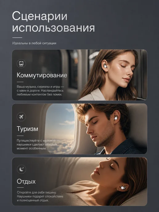 SONICNEX Наушники Bluetooth 5.3 IPX5 CVC ENC HiFi, белый, фото 7