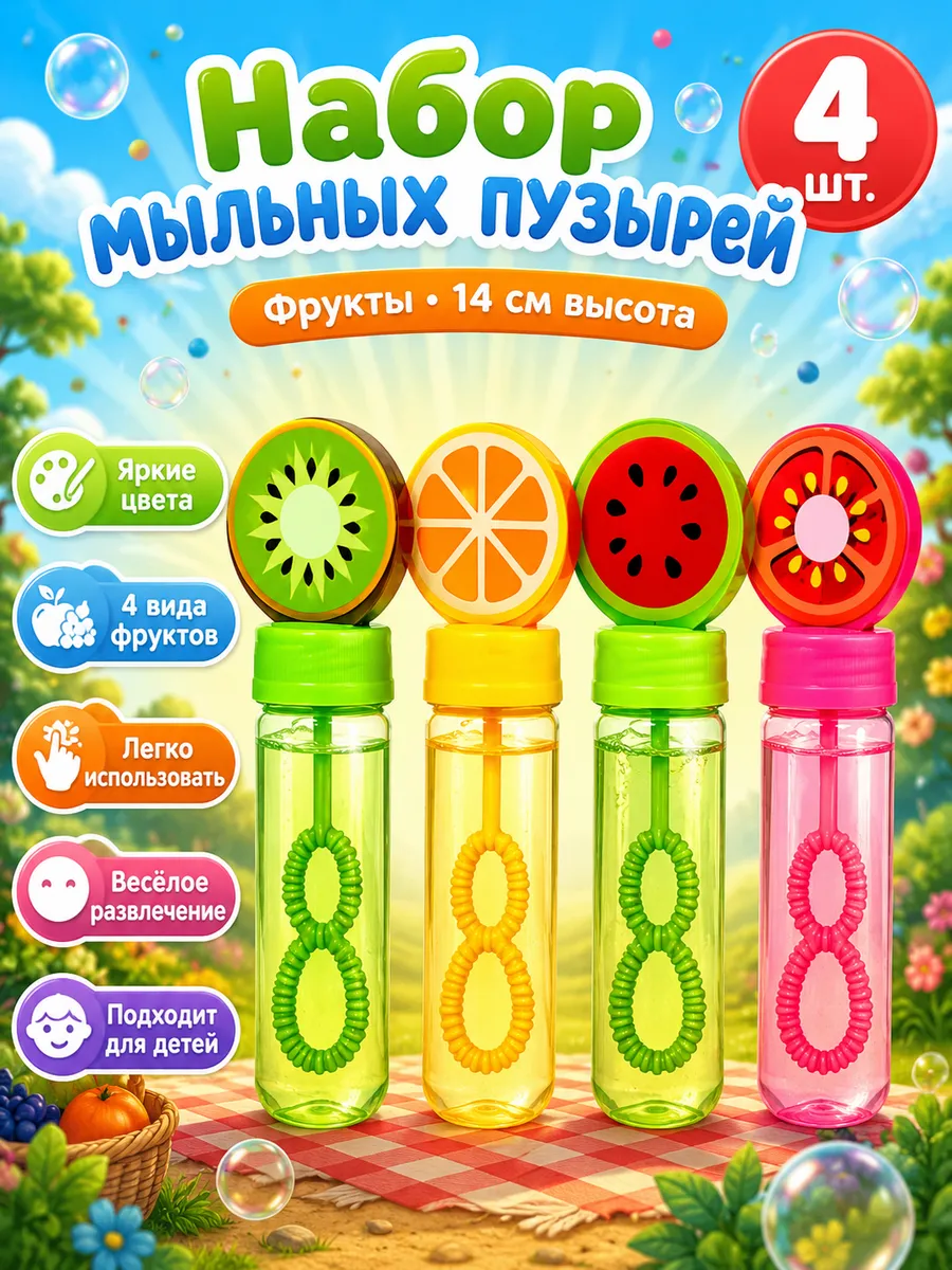 Набор мыльных пузырей.Фруктики