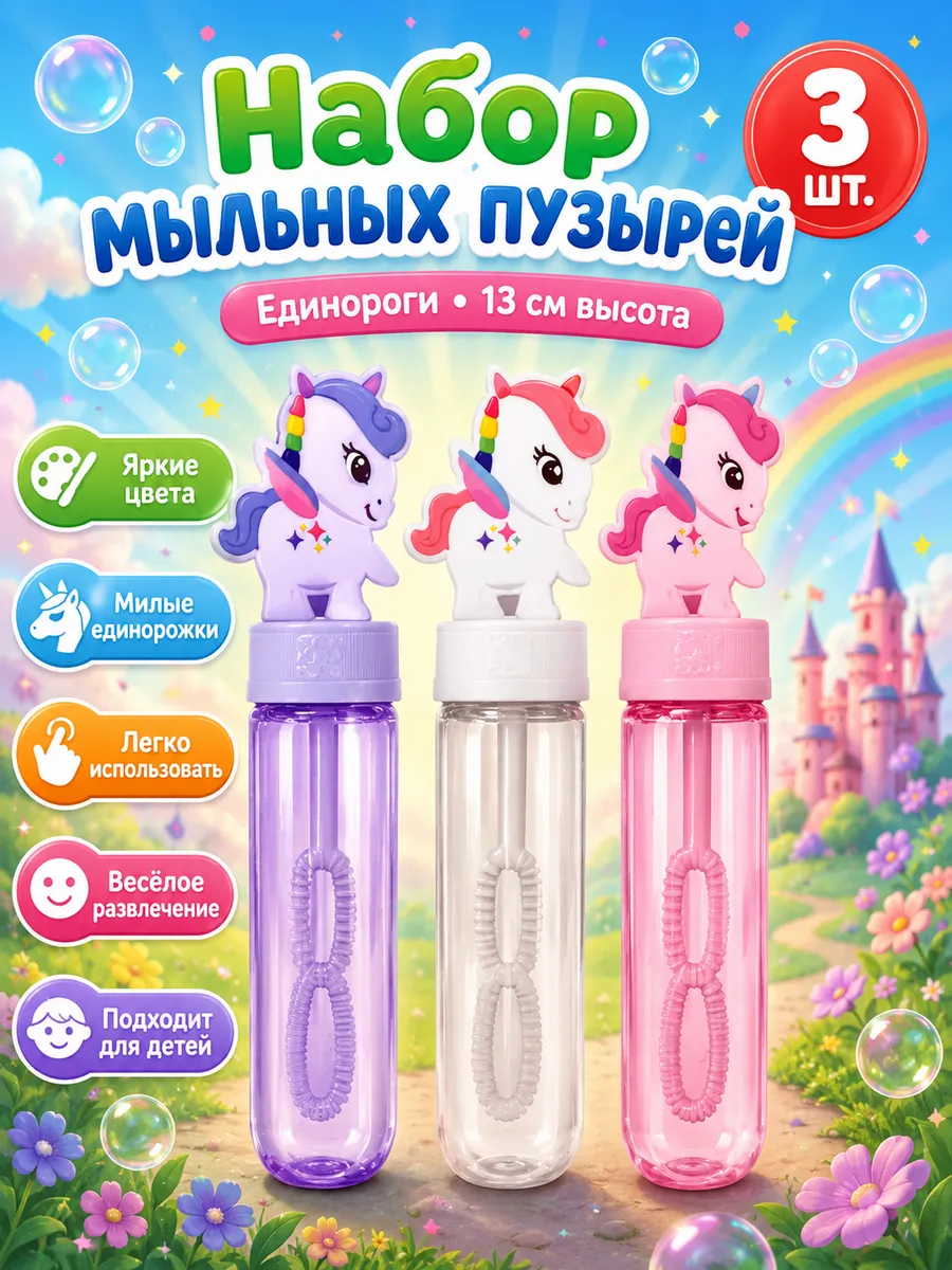 Набор мыльных пузырей.Единороги