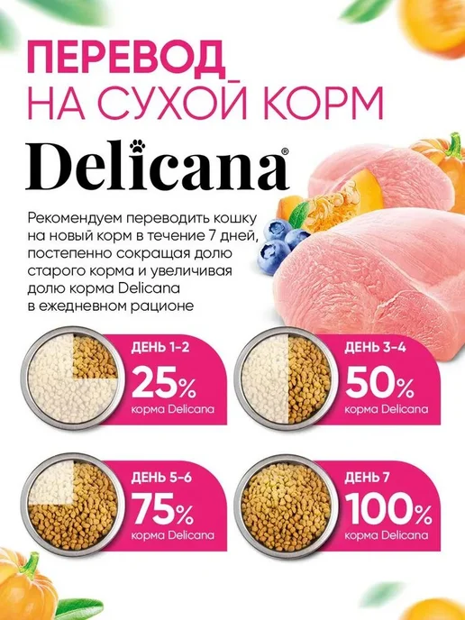 Сухой корм Delicana Котят Чувств. для собак, индейка, 8 кг, фото 6