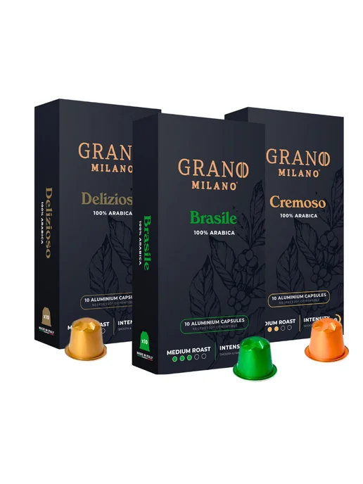 Grano Milano Кофе в капсулах для кофемашин Nespresso 30 шт, 30 шт, фото 8