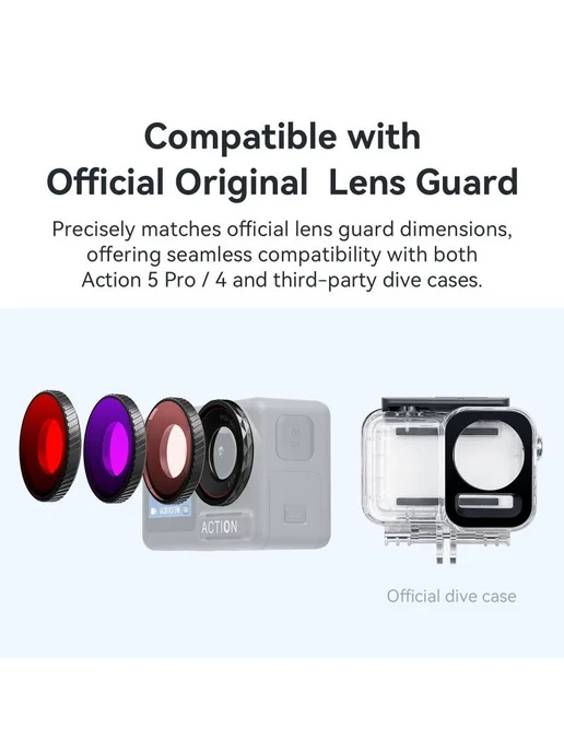 Подводный цветокорректирующий фильтр для Osmo Action 4 5 Pro, вариант, фото 4