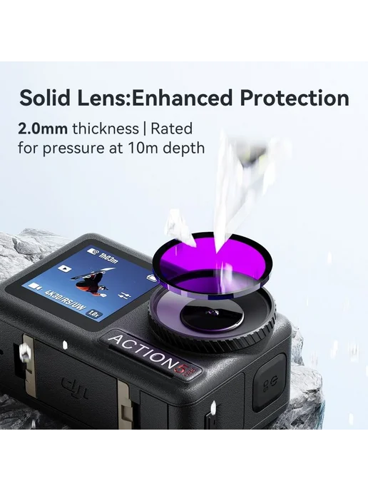 Подводный цветокорректирующий фильтр для Osmo Action 4 5 Pro, вариант, фото 6