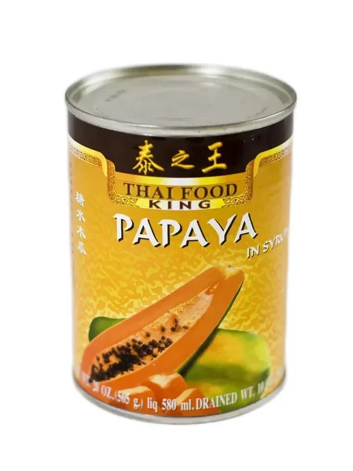Thai Food King Папайя натуральная в сиропе TFK, 565 г, 565 г, фото 2