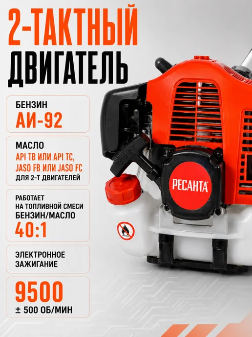 Триммер бензиновый для травы БТР-2500П ПРОФ — фото 3
