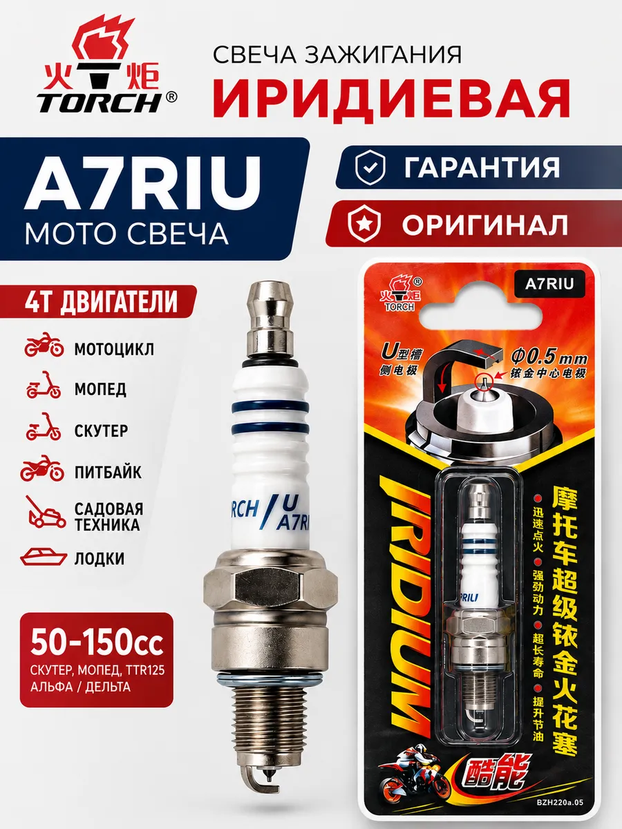 Свеча зажигания иридиевая A7RIU, A7TC, A7RTI