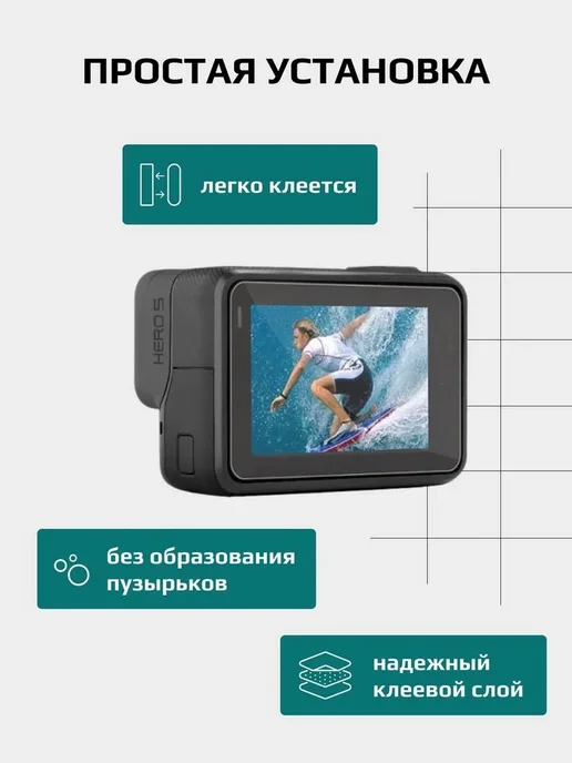 Защитное стекло Telesin для GoPro Hero 13 Black, черный, фото 3