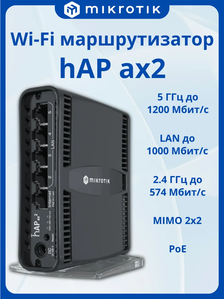 Wi-Fi маршрутизатор hAP ax2