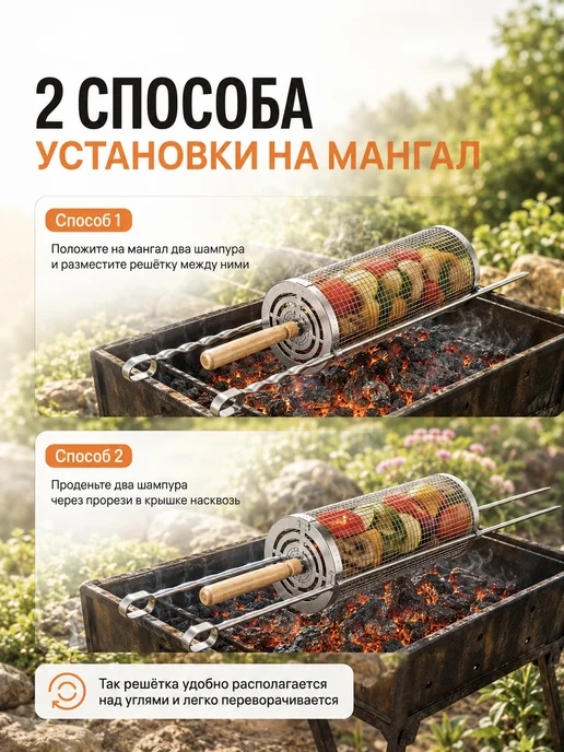 ELLWOOD Решетка для мангала для овощей, вариант, фото 8