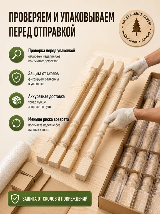 Природно Балясина Англия деревянная для лестниц комплект 4 шт, 6 шт, фото 5