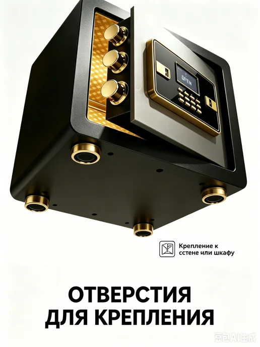 Сейф для денег и документов, взломостойкий, с подсветкой, вариант, фото 7