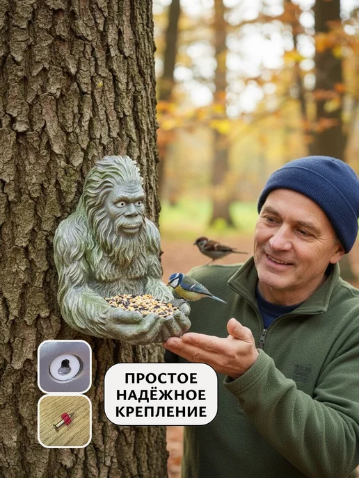 Smart cube Кормушка для птиц, серый, фото 2