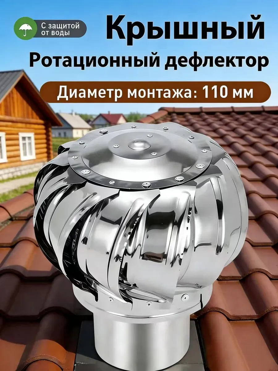 Турбо-дефлектор из нержавейки 110 мм