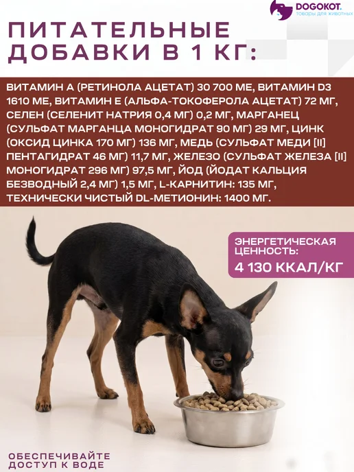 Сухой корм MONGE Monoprotein для собак, мелкие, ягненок, 1 кг, фото 2