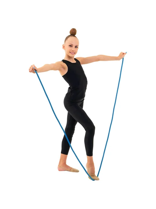 Grace Dance Утяжелённая скакалка для художественной гимнастики 2,5 м, синий, фото 4