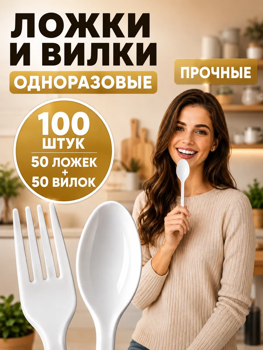 Ложки одноразовые 100 штук чайные