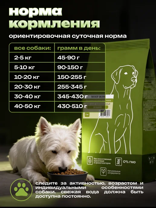 Сухой корм WOOF BOSS для собак, мелкие, говядина, 2 кг, фото 5