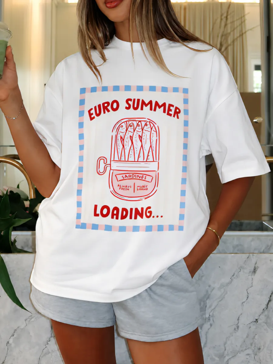 Футболка оверсайз с принтом y2k Summer