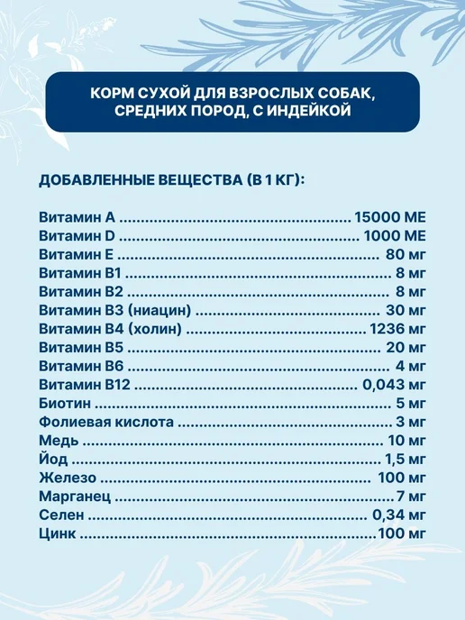 Сухой корм PET'S BRUNCH для собак, средние, индейка, 4 кг, фото 4