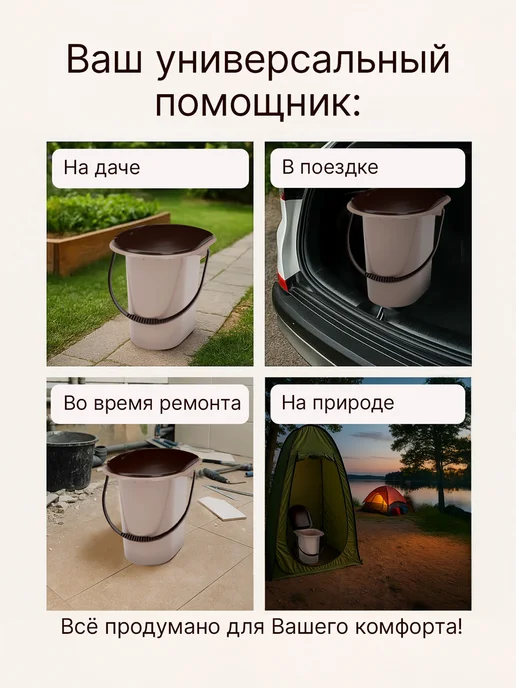 Otiks Туалет ведро без дна, 18 л, фото 4