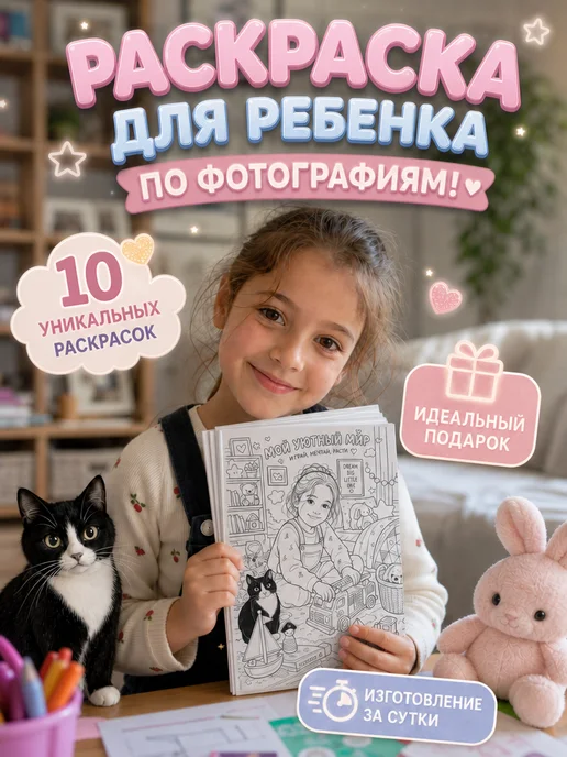 Раскраска для девочек и мальчиков, вариант