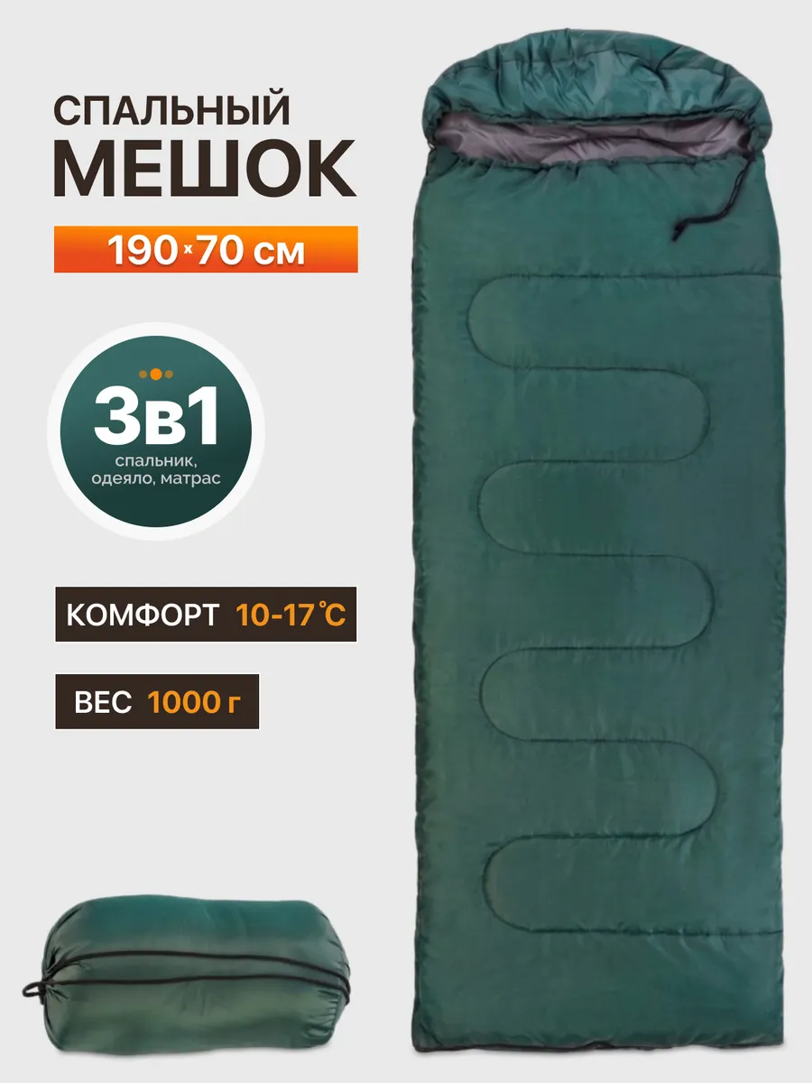 Спальный мешок туристический одноместный