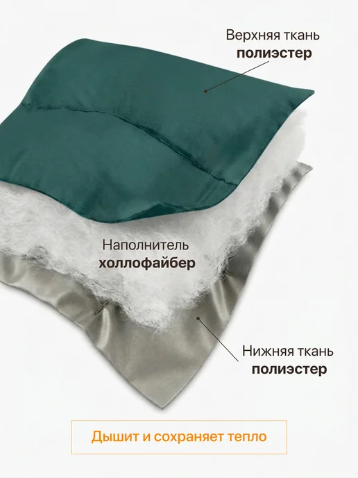 ByMallSport Спальный мешок туристический одноместный, зеленый, фото 4