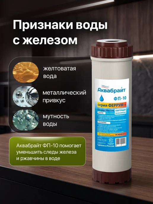 Аквабрайт Картридж угольный УГП-10 для фильтра 10SL, вариант, фото 2