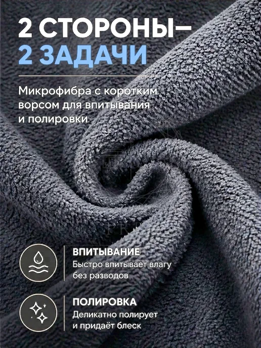 Тряпочка для салона с логотипом BYD, серая-голубая, голубой, фото 2