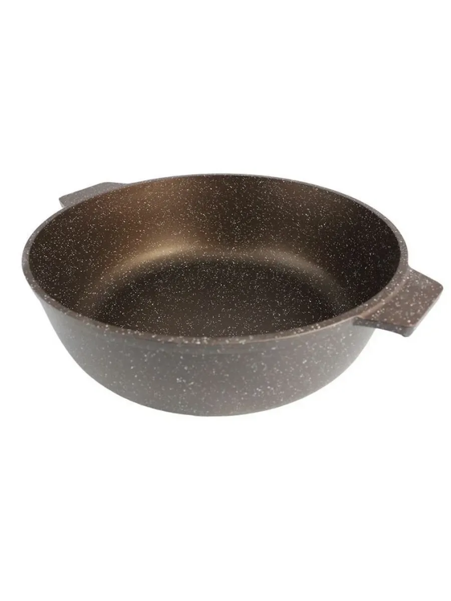 Жаровня 5л Д=30см АП "Granit Perfection black gold",со стекл. крышкой (5)