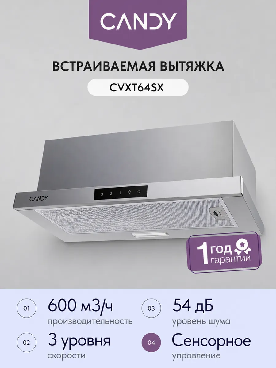 Вытяжка CVXT64SX