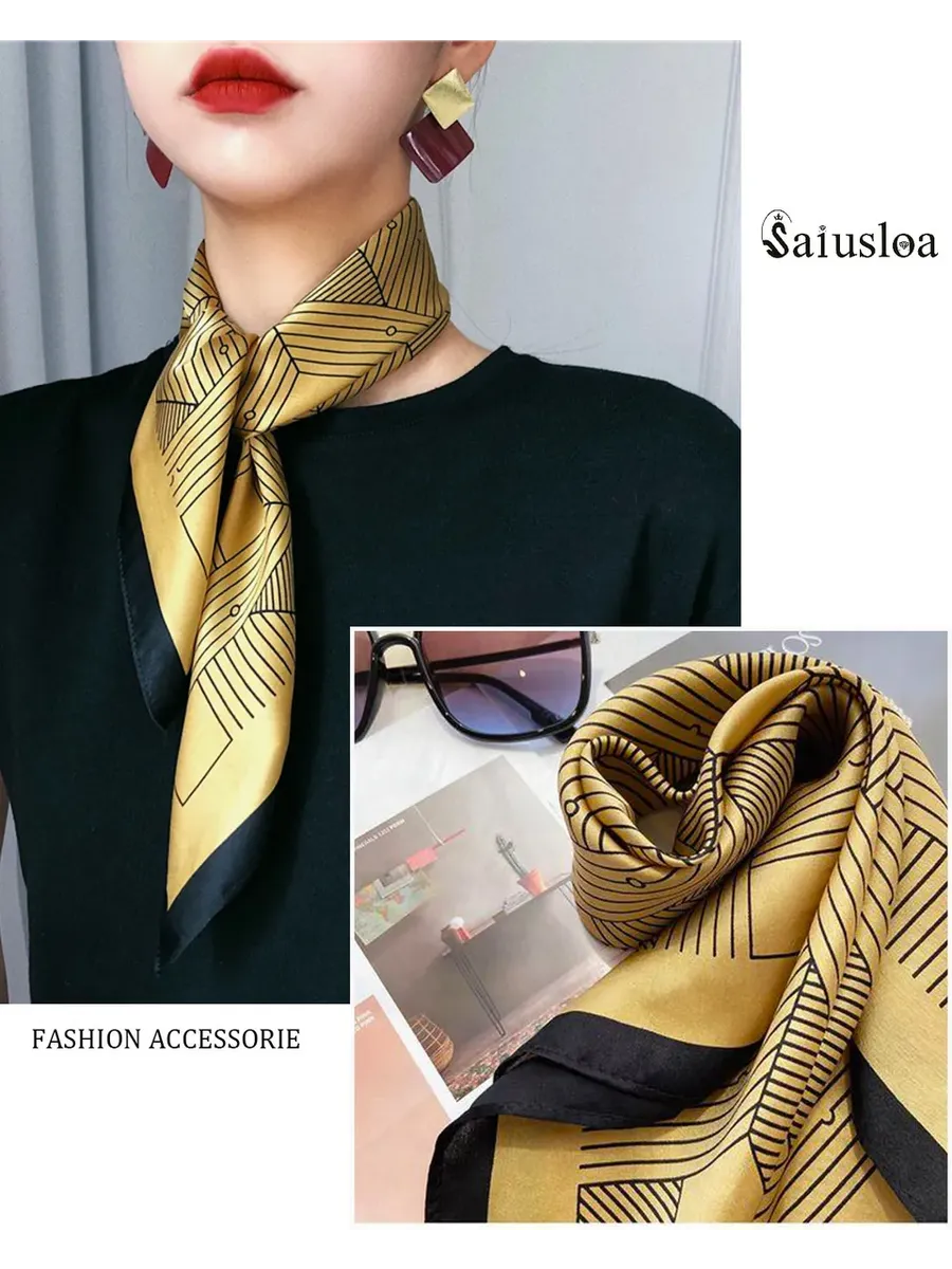 Платок Saiusloa Шелковый Платок 70*70CM